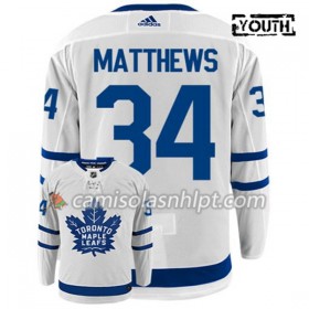 Camisola Toronto Maple Leafs AUSTON MATTHEWS 34 Adidas Branco Authentic - Criança